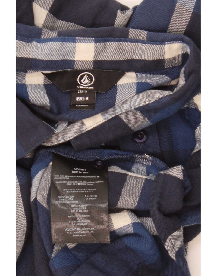 Camisa de franela Volcom para hombre Algodón a cuadros azul marino mediano