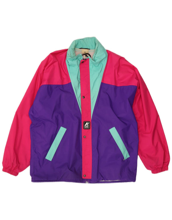 K-Way Chaqueta impermeable para hombre UK 40 Large Poliamida multicolor con bloques de color