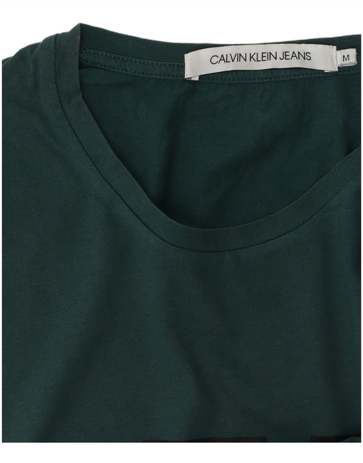 CALVIN KLEIN JEANS Camiseta gráfica para hombre Top verde medio