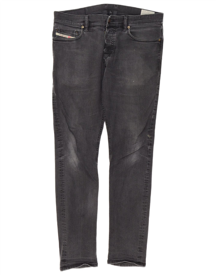 Diesel Hombre Zanahoria Slim Jeans W32 L32 Algodón Gris