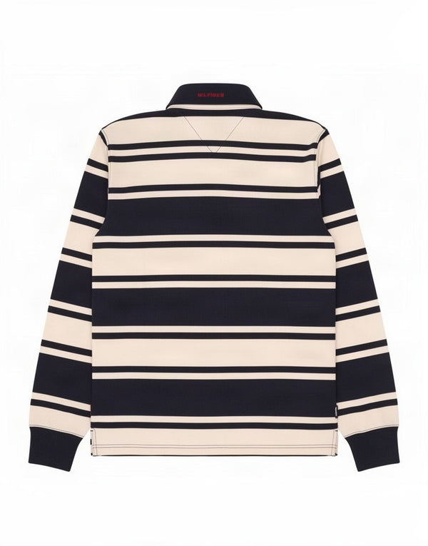 Tommy Hilfiger Polo De Rugby De Corte Vintage para Hombre Rayas Azul Marino Medianas