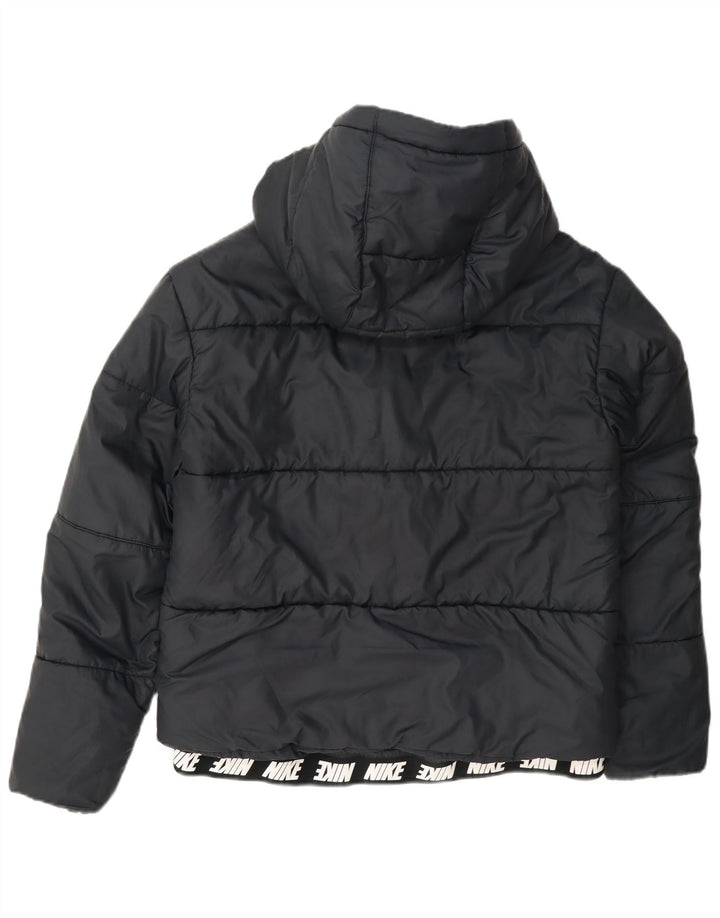 Nike - Chaqueta acolchada con capucha para mujer, talla M, poliéster, color azul marino