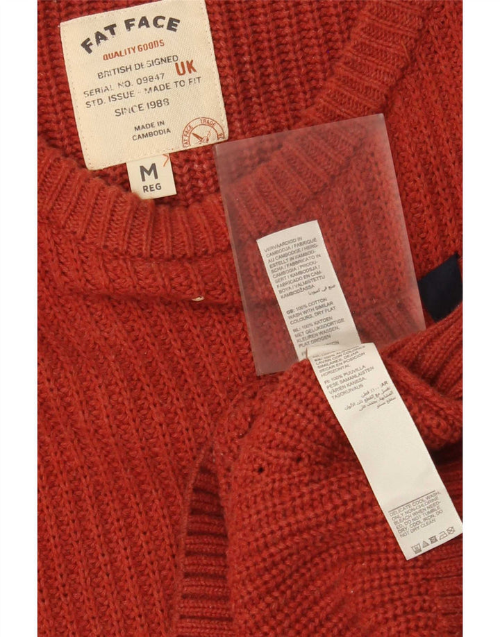 Jersey con cuello barco para hombre de Fat Face Algodón rojo medio