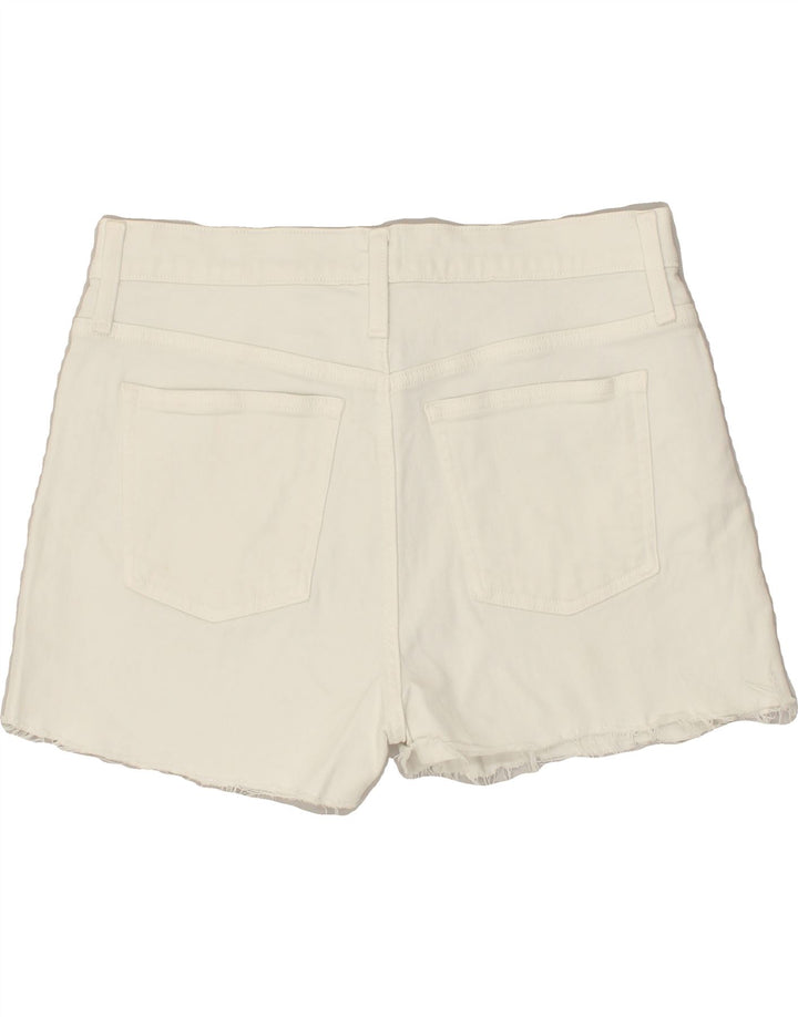 J. CREW Womens Denim Hot Pants W29 Medium White Cotton | Vintage J. Crew | Thrift | Second-Hand J. Crew | Used Clothing | Messina Hembry 