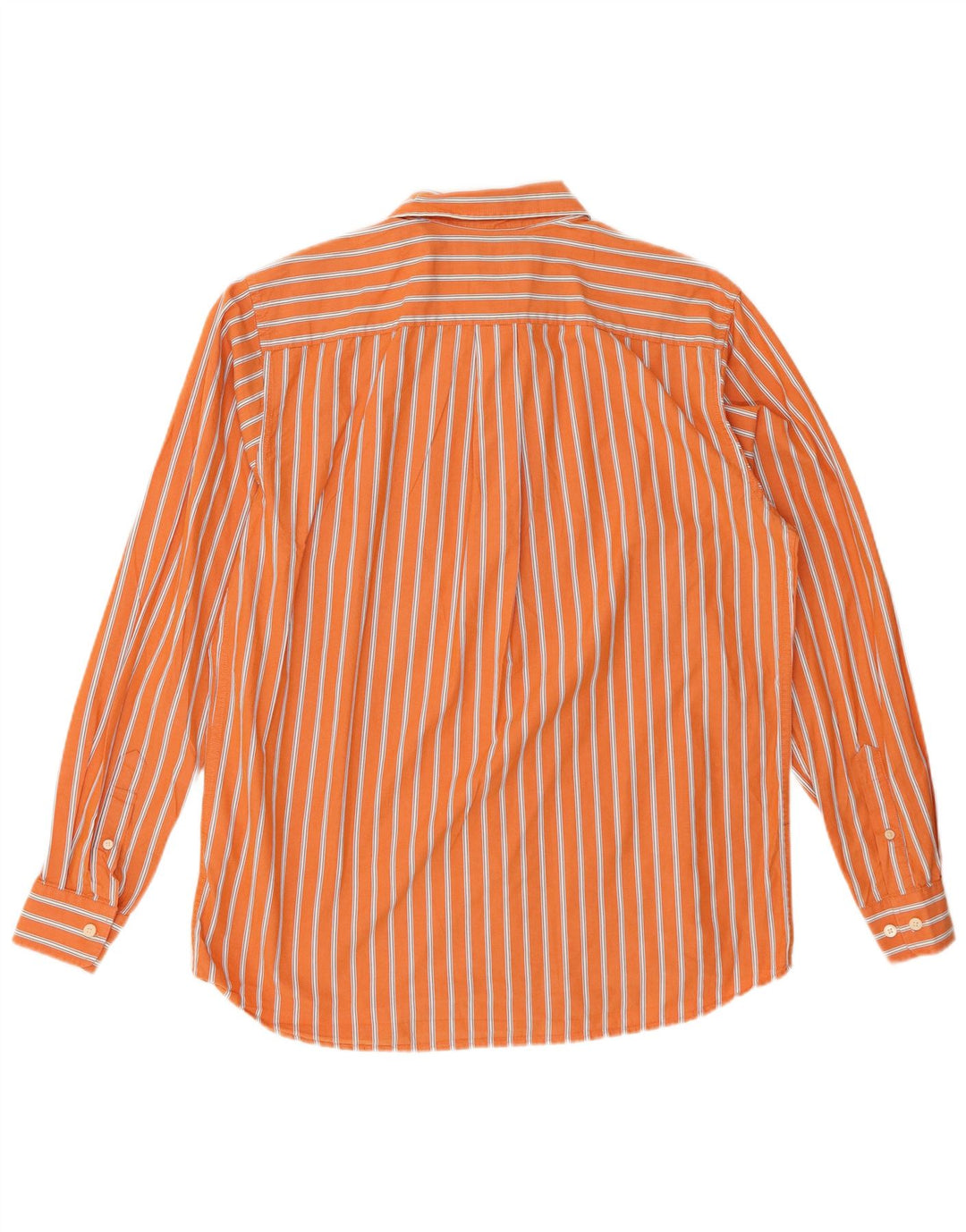 EDDIE BAUER Camisa De Hombre Algodón A Rayas Naranja Medio
