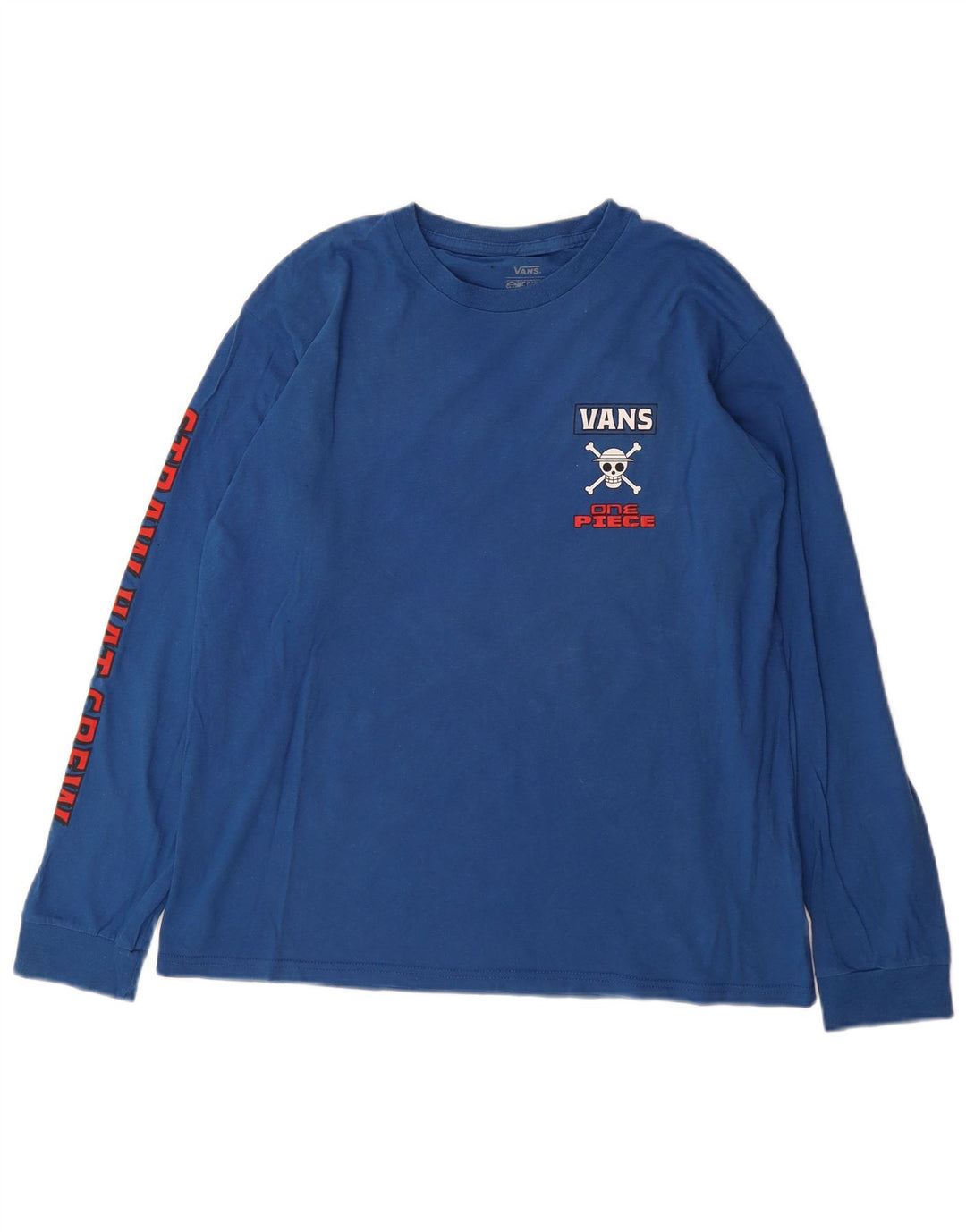 VANS Niños Sombrero de Paja Crew Graphic Top Manga Larga 14-15 Años XL Azul