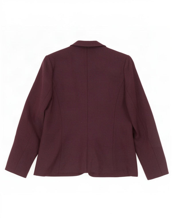 Marks & Spencer Chaqueta tipo blazer para mujer Reino Unido 44 Mediano Granate Herringbone