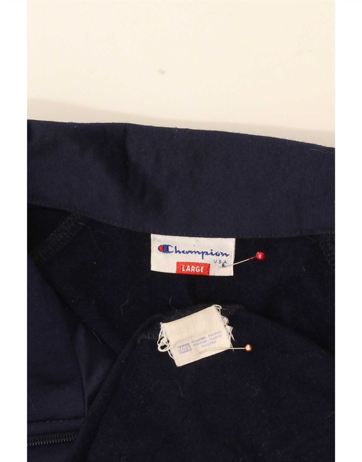 Champion Chaqueta De Chándal Para Hombre Grande Poliéster Azul Marino