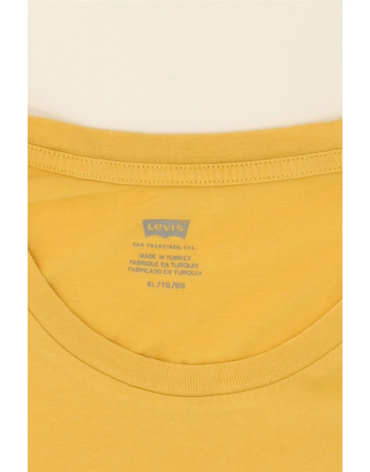 LEVI'S Mens T-Shirt Top XL Yellow Cotton Vintage Levi's and Second-Hand Levi's from Messina Hembry 
