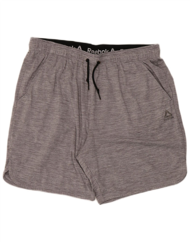 REEBOK Mens Sport Shorts 2XL  Grey Polyester