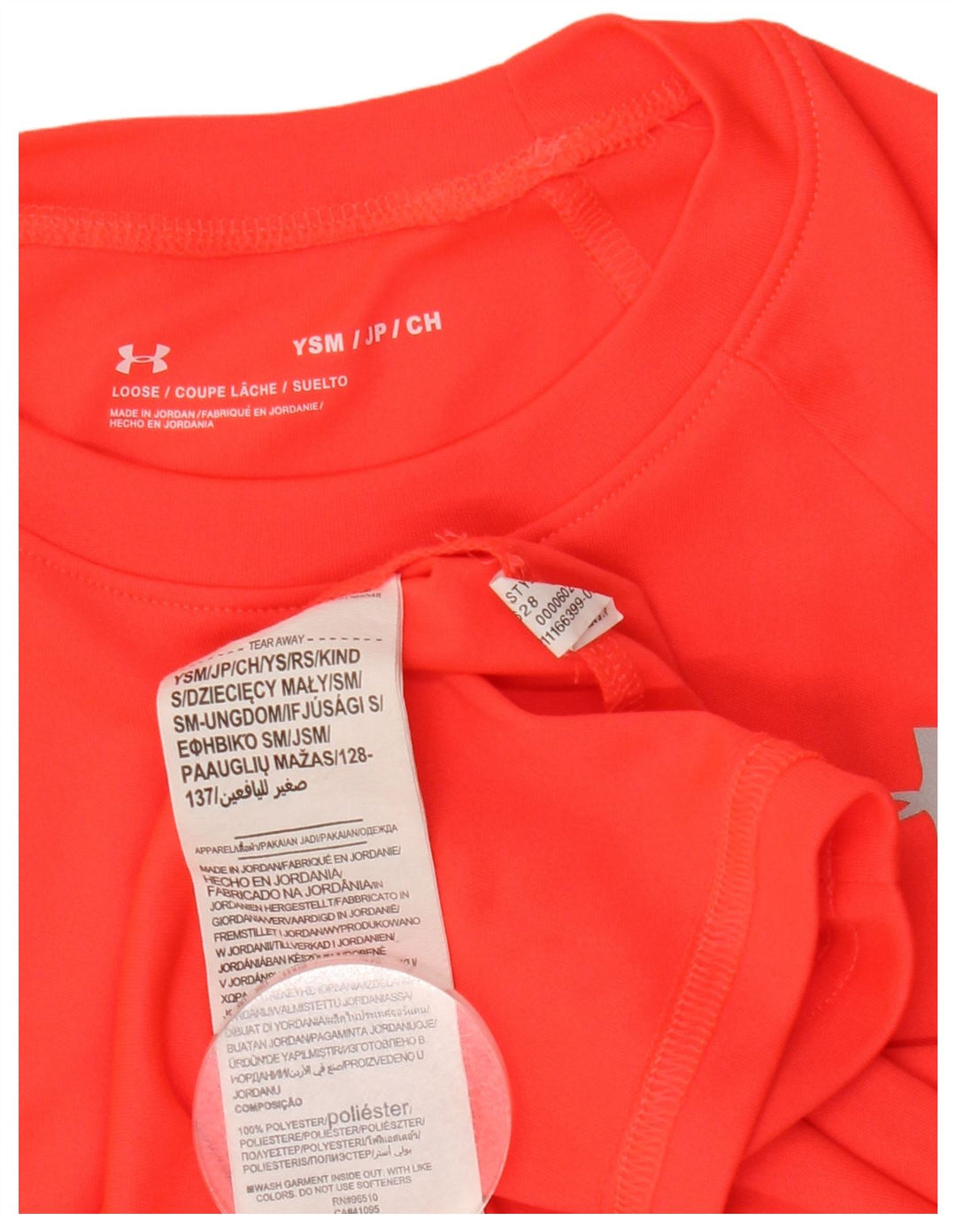 UNDER ARMOUR Camiseta estampada holgada para niñas 7-8 años Small Naranja