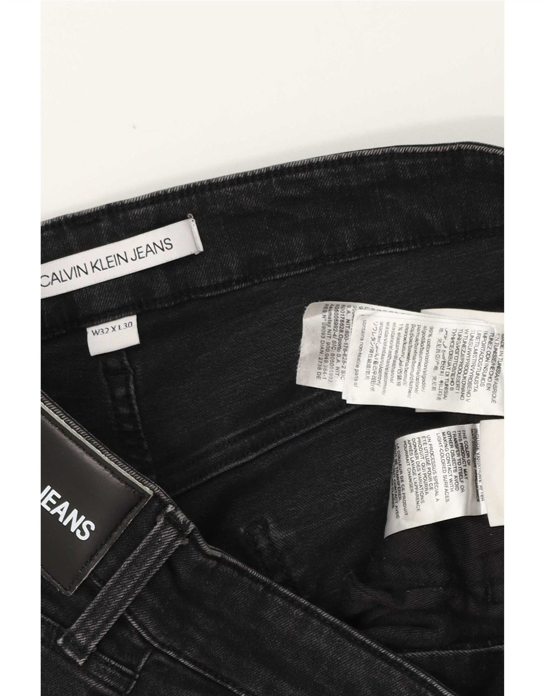 Calvin Klein Jeans ajustados para hombre W32 L30 Algodón negro