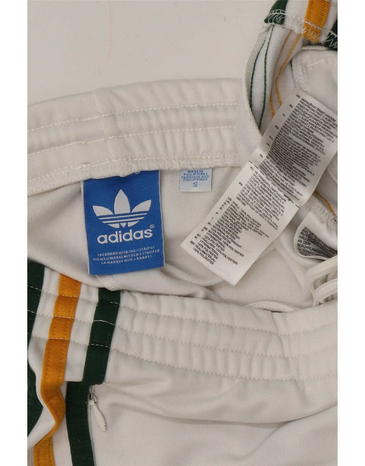 Adidas Pantalones de chándal para mujer UK 10 Small White Poliéster