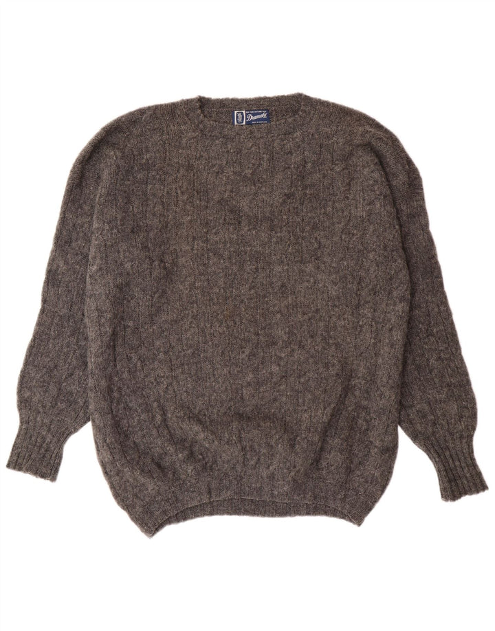 Drumohr Jersey De Cuello Redondo Para Hombre XL Lana Gris
