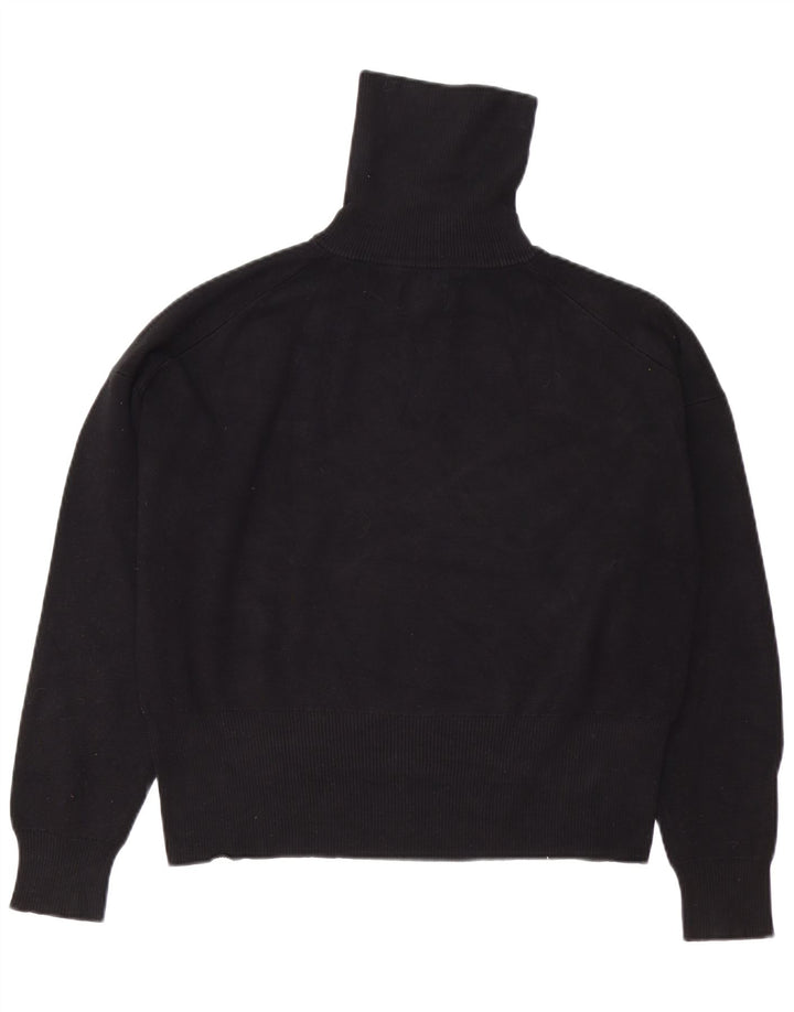 JACK WILLS Suéter extragrande con cuello y cremallera para mujer UK 40 Grande Negro