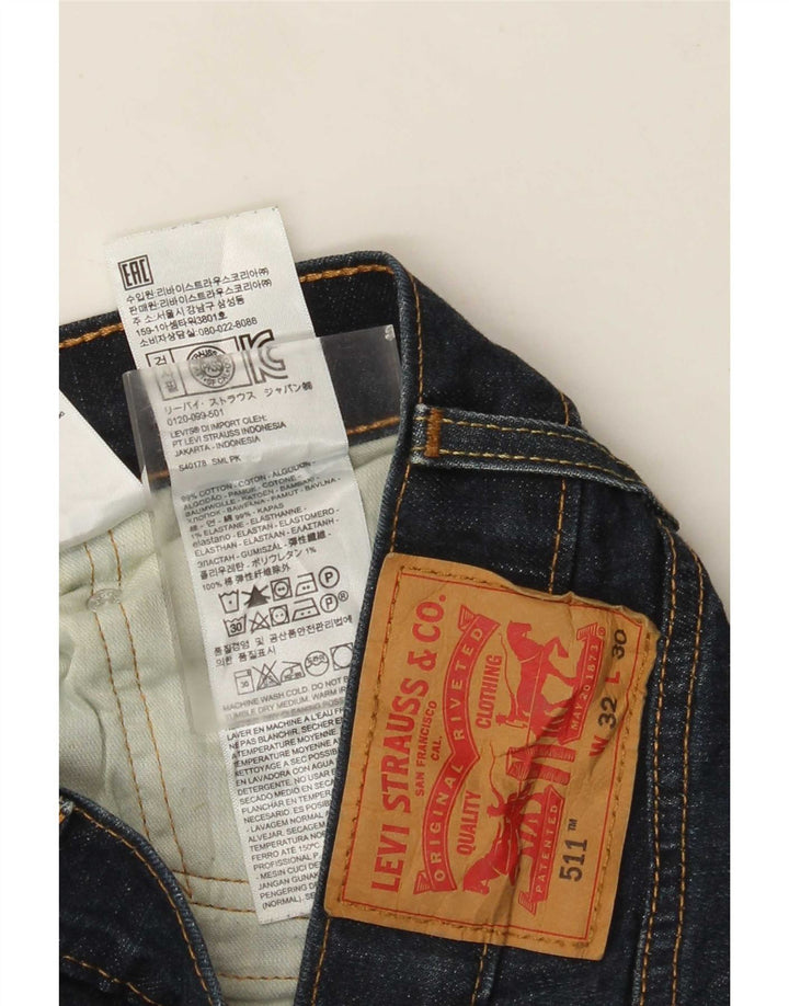 Levi's Hombre 511 Slim Jeans W32 L30 Algodón Azul Marino