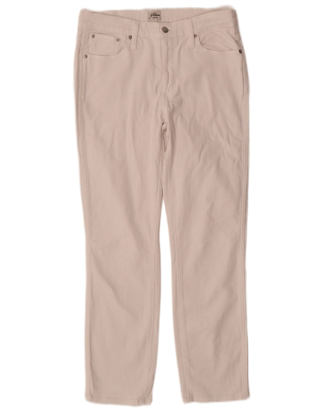 Pantalones casuales rectos para mujer J. Crew W29 L28 Blanco