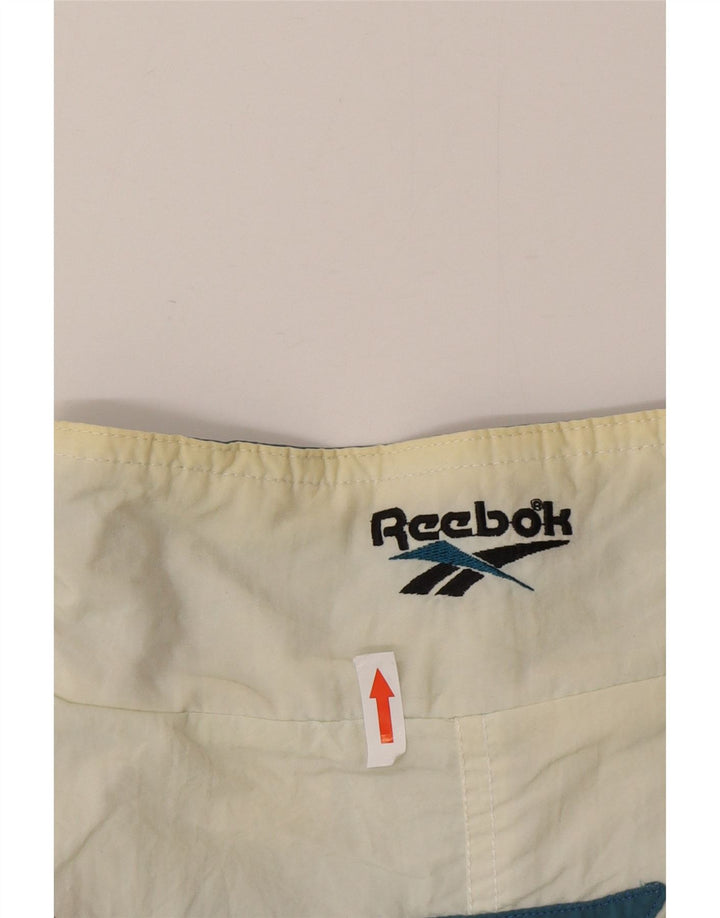 Reebok - Chaqueta de chándal para hombre, talla grande, color blanco, poliamida