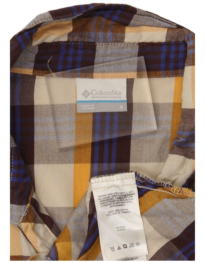 Columbia Camisa de franela para mujer UK 40 Small Multicolor Check Cotton