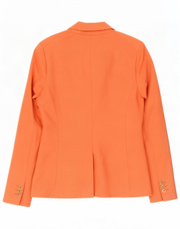 Chaqueta Blazer de 1 botón para mujer Massimo Dutti EU 38 Small Naranja Algodón