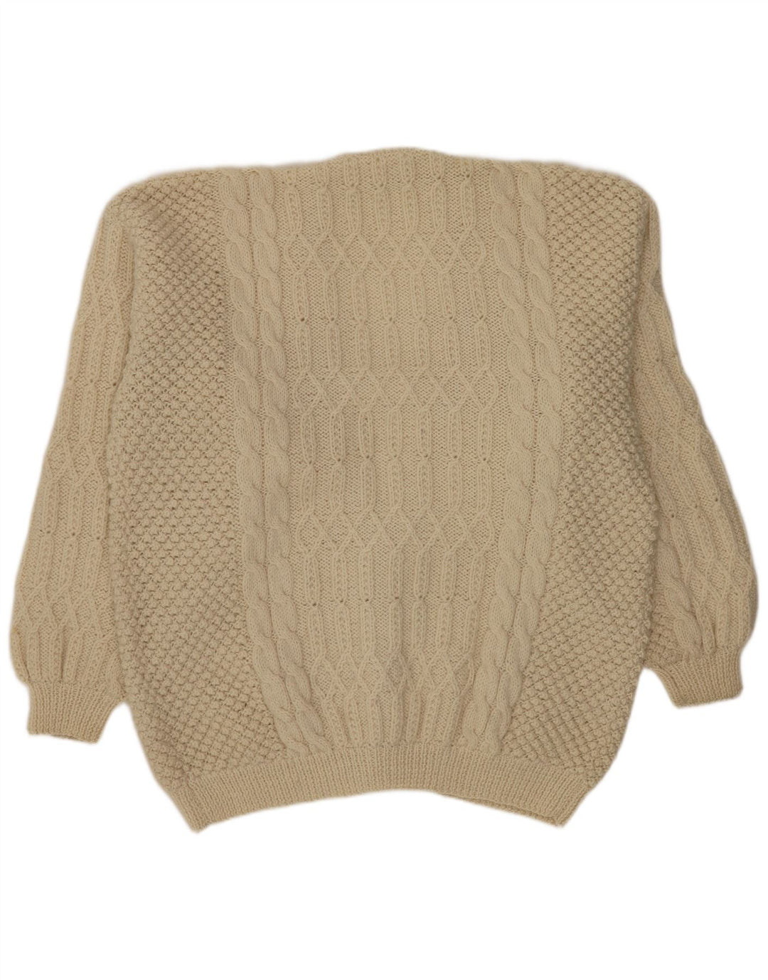 Vintage hombres Cardigan suéter XL de blanco