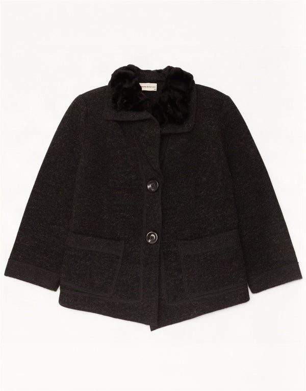 John Bentley Chaqueta tipo blazer de 2 botones para mujer UK 10 Small Grey Colourblock