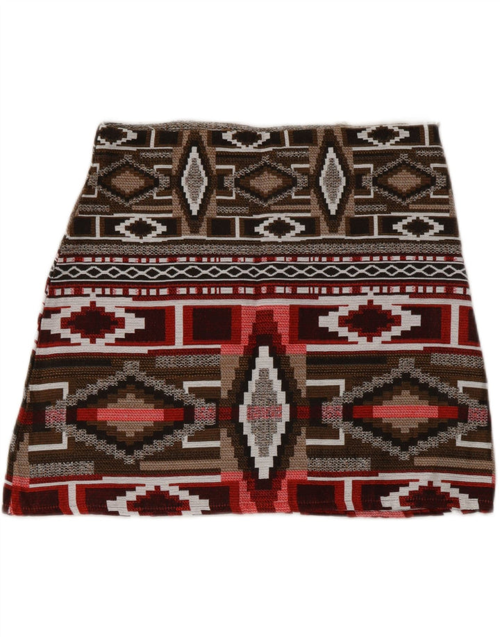 ZARA Womens Mini Skirt Medium W28 Multicoloured Fair Isle Cotton Vintage Zara and Second-Hand Zara from Messina Hembry 
