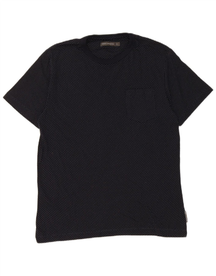 Camiseta para hombre French Connection Top mediano de algodón con lunares en azul marino