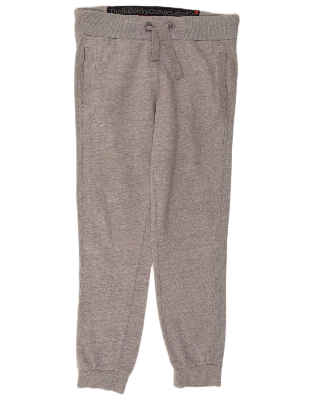 SUPERDRY Hombre Pantalones de chándal slim fit Joggers de algodón gris medio