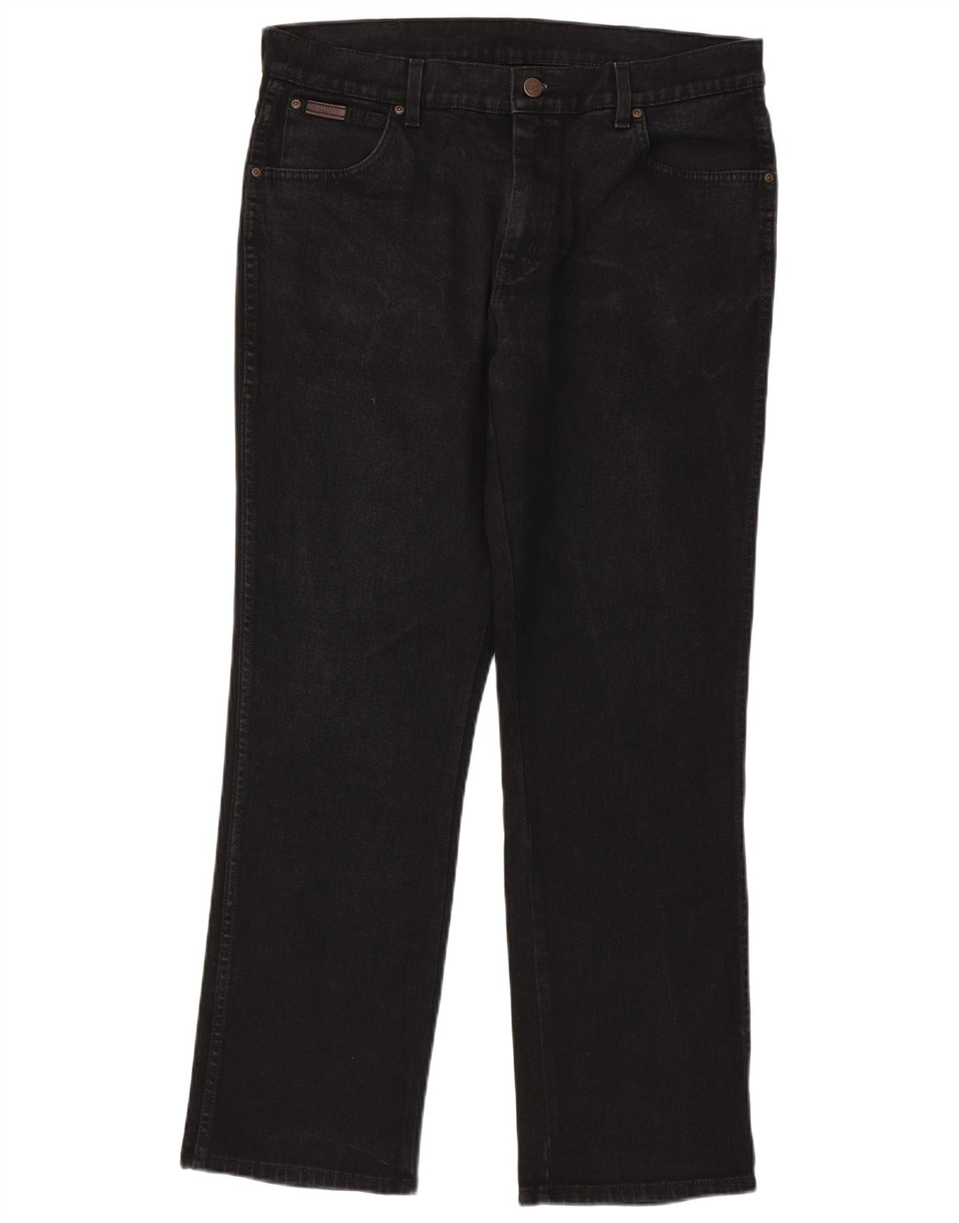 WRANGLER Vaqueros rectos elásticos Texas para hombre W36 L32 Algodón negro