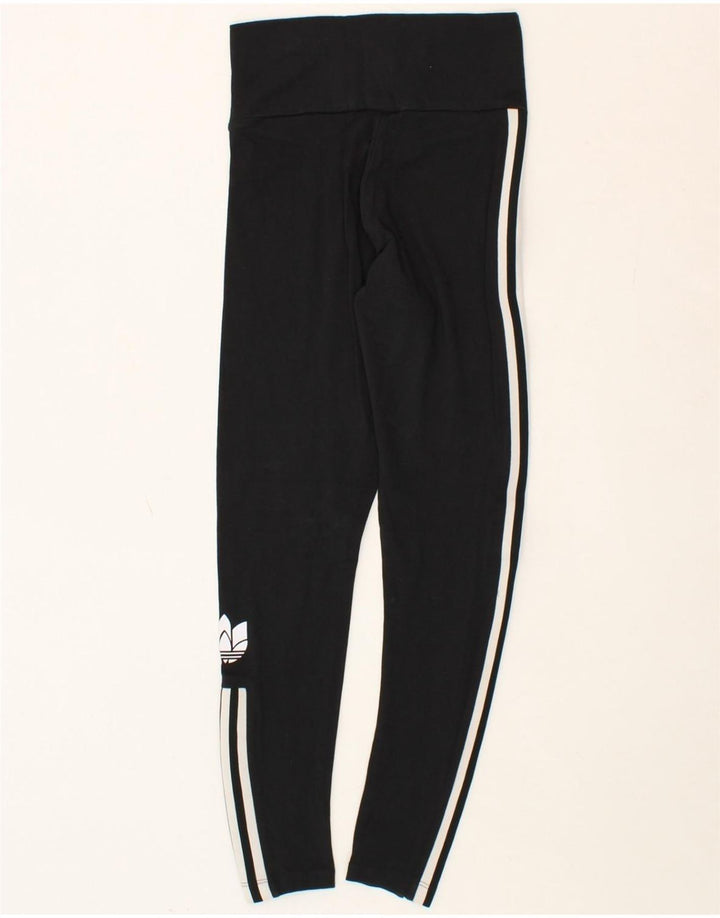 ADIDAS Womens Leggings UK 8 Small  Black Cotton Vintage Adidas and Second-Hand Adidas from Messina Hembry 