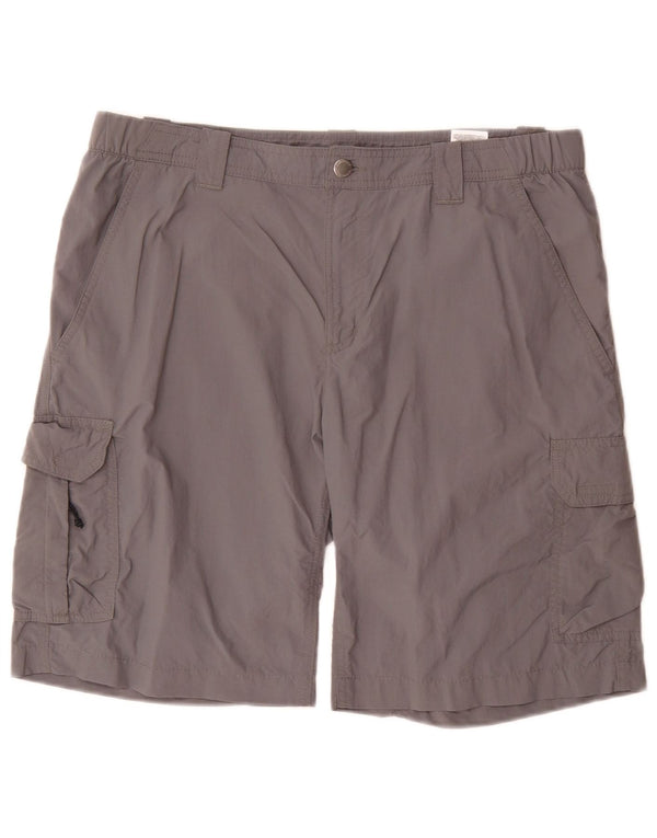 Columbia Pantalones cortos cargo para hombre W36 Nylon gris grande