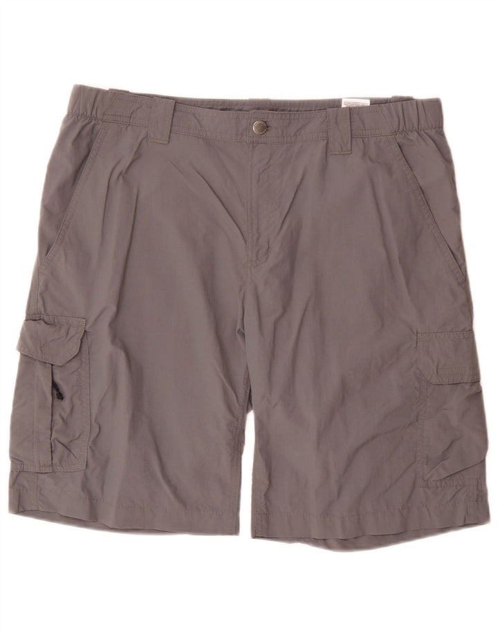 Columbia Pantalones cortos cargo para hombre W36 Nylon gris grande