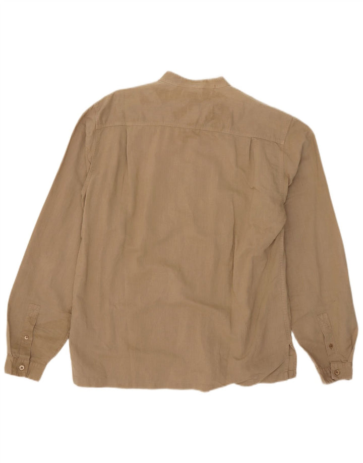 Camisa Gas Hombre Grande Rayón Beige