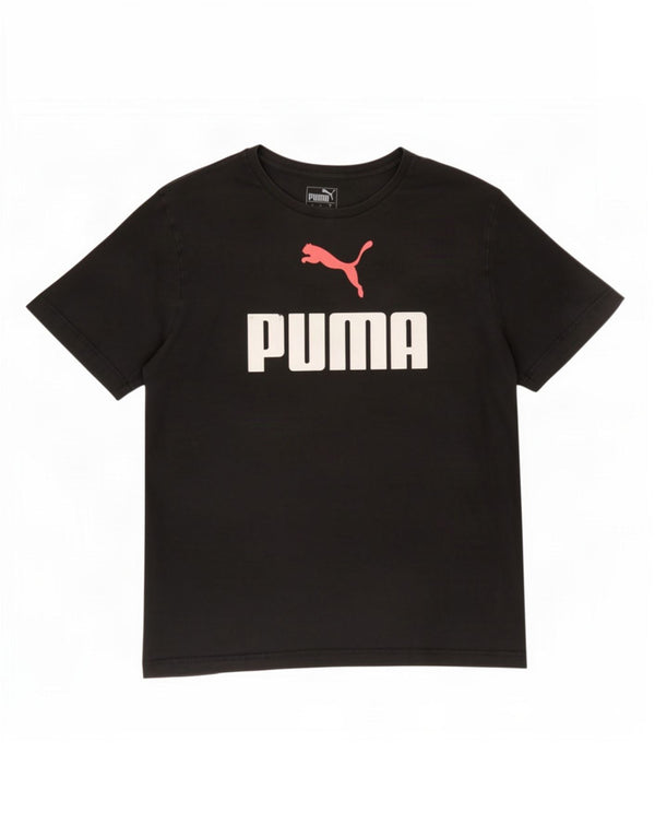 Puma Mens Graphic T-Shirt Top Large Black Cotton