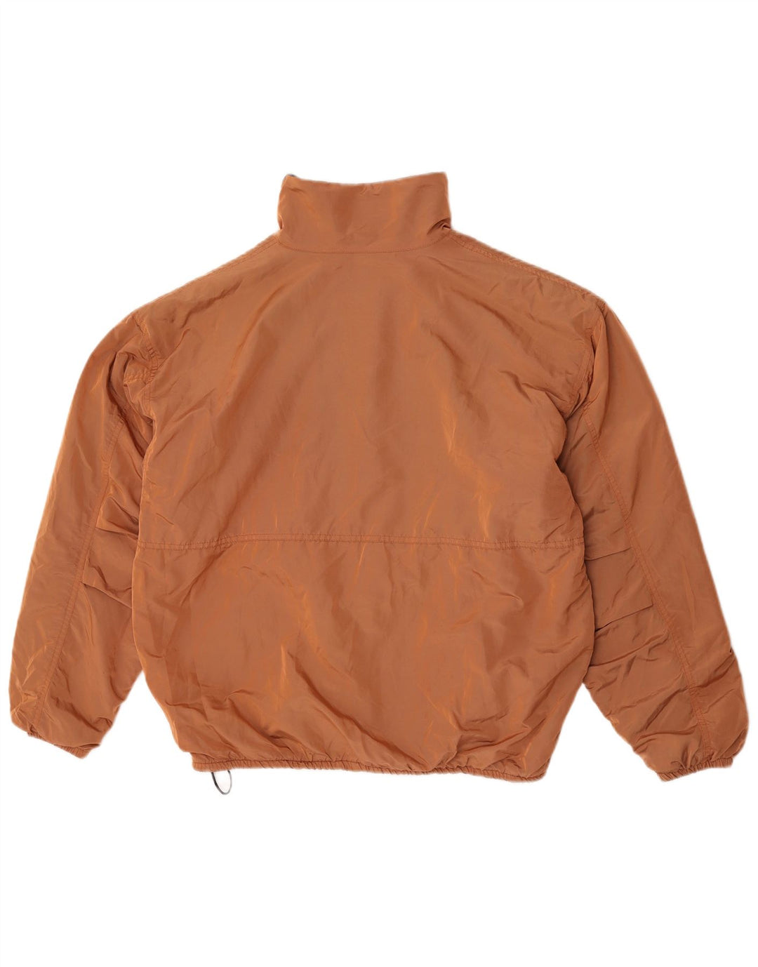 Vintage hombres oversize polar chaqueta reversible pequeña poliamida marrón