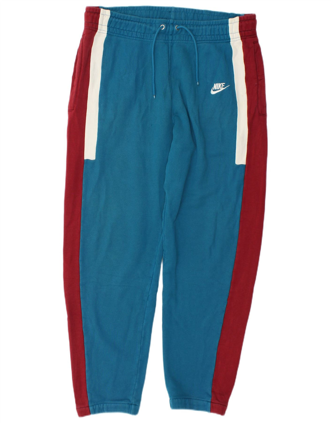 Nike Pantalones De Chándal Joggers De Algodón Color Block Azul Medio - Hombre