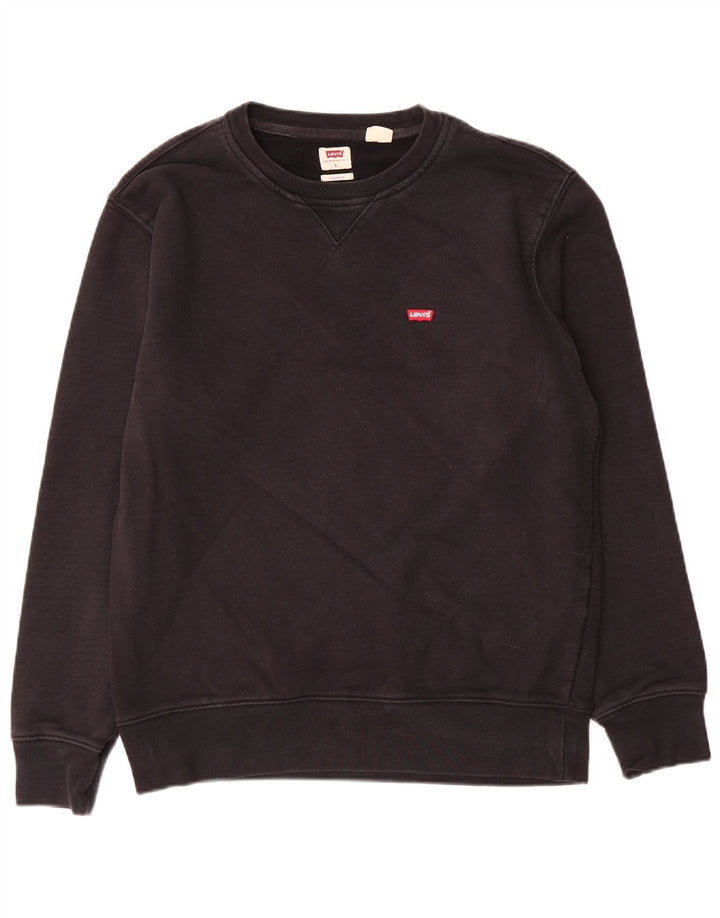 Levi's Hombre Sudadera Estándar Jumper Pequeño Algodón Negro