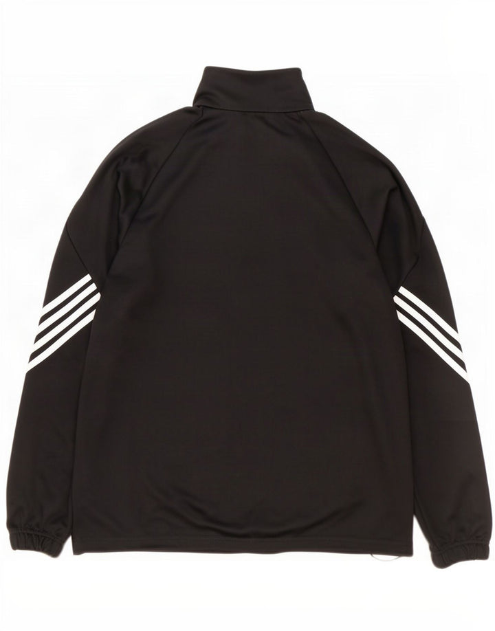 Adidas Mens Climalite Zip Neck Jersey Chándal Top Grande Negro Poliéster