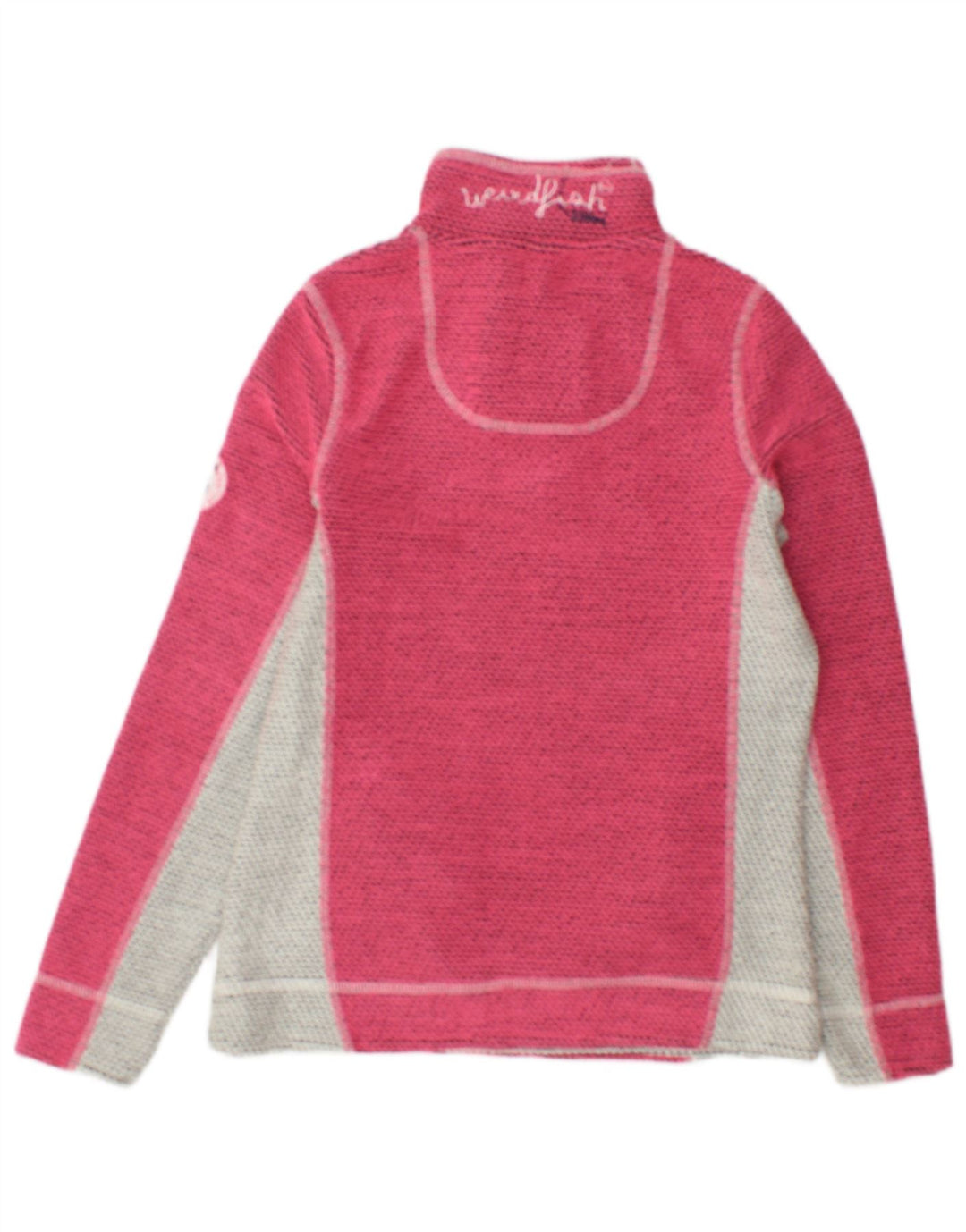 Weird Fish Sudadera gráfica para mujer Jumper UK 8 Small Pink Colourblock