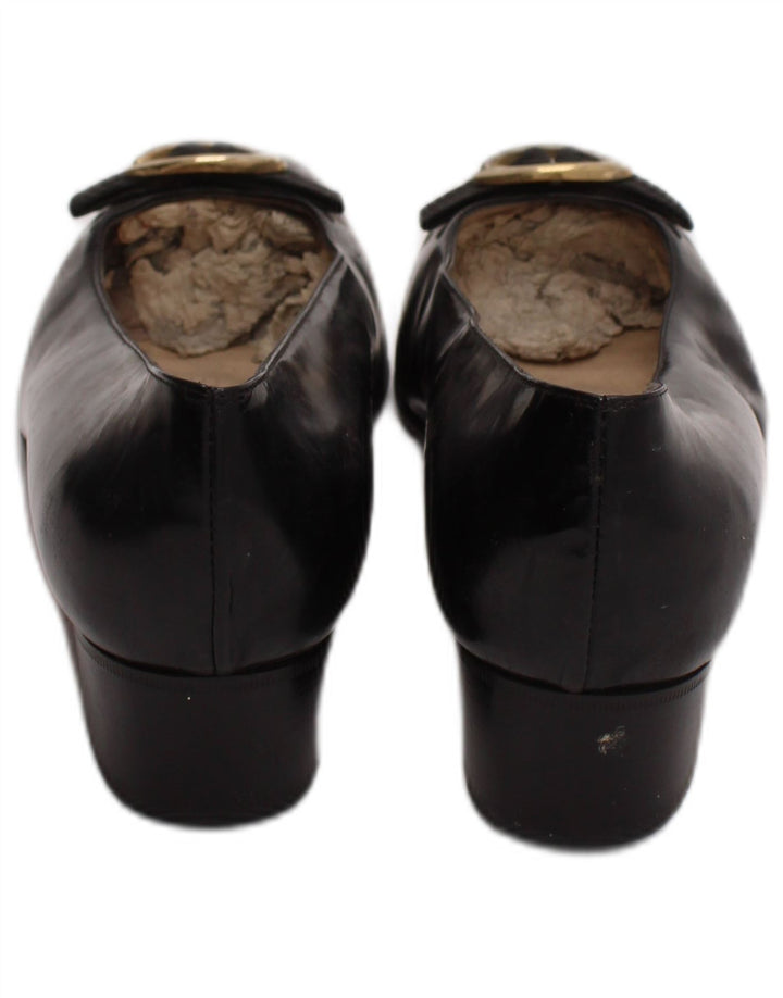 Valle Verde - Bailarinas de piel para mujer, talla 6, piel negra