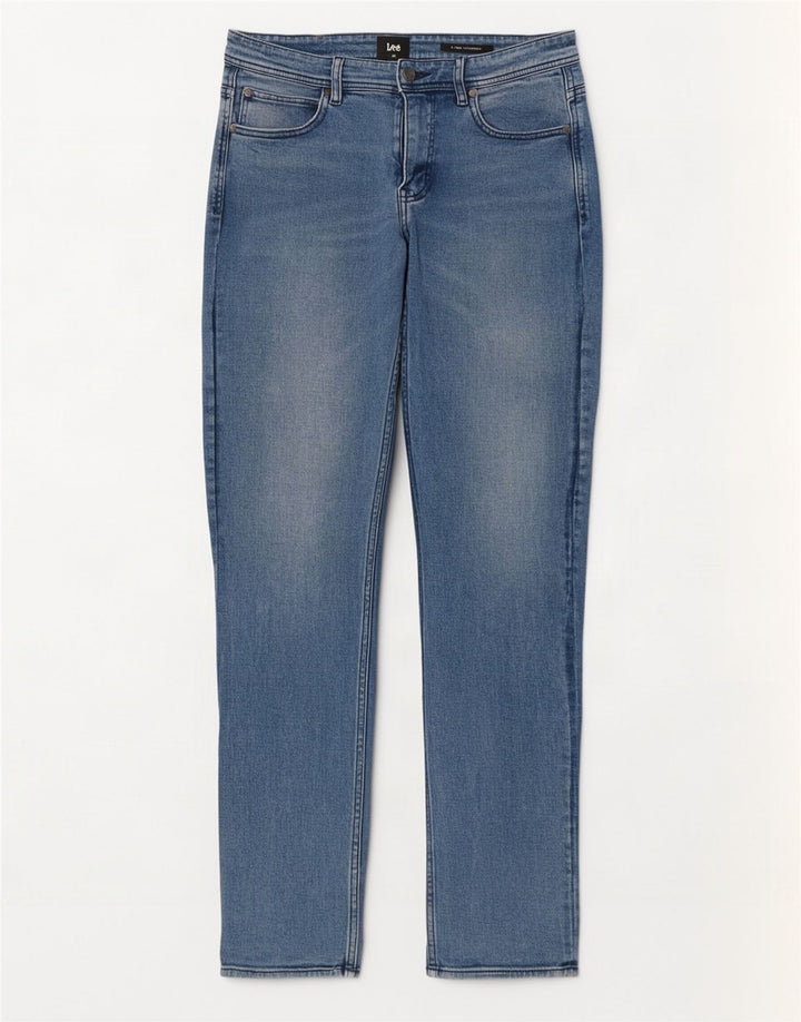 Vaqueros rectos ajustados para hombre Lee W32 L33 Algodón azul