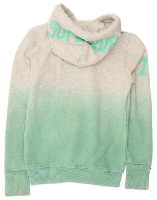Superdry Jersey con capucha y gráfico para mujer, talla 40, color verde pequeño