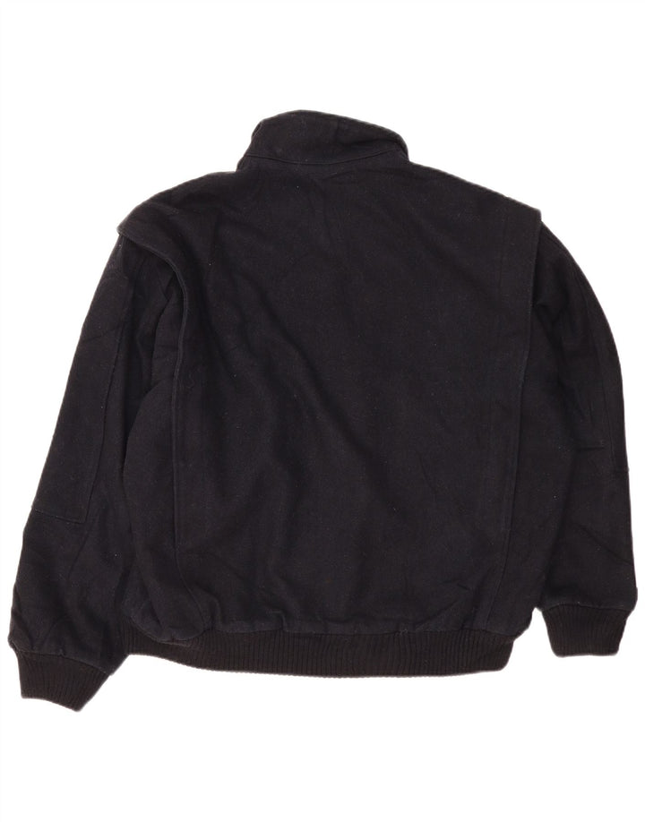 Carrera Chaqueta Bomber para Hombre UK 40 Grande Lana Azul Marino