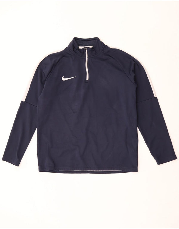 Camiseta de chándal Nike Dri Fit para hombre con bloques de color azul marino mediano