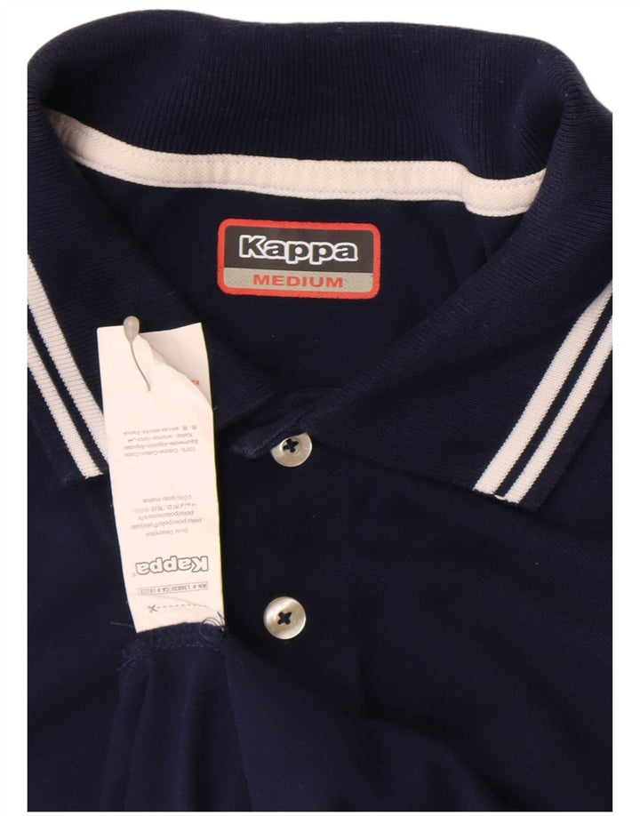 Polo Kappa Hombre De Algodón A Rayas Azul Marino Medio