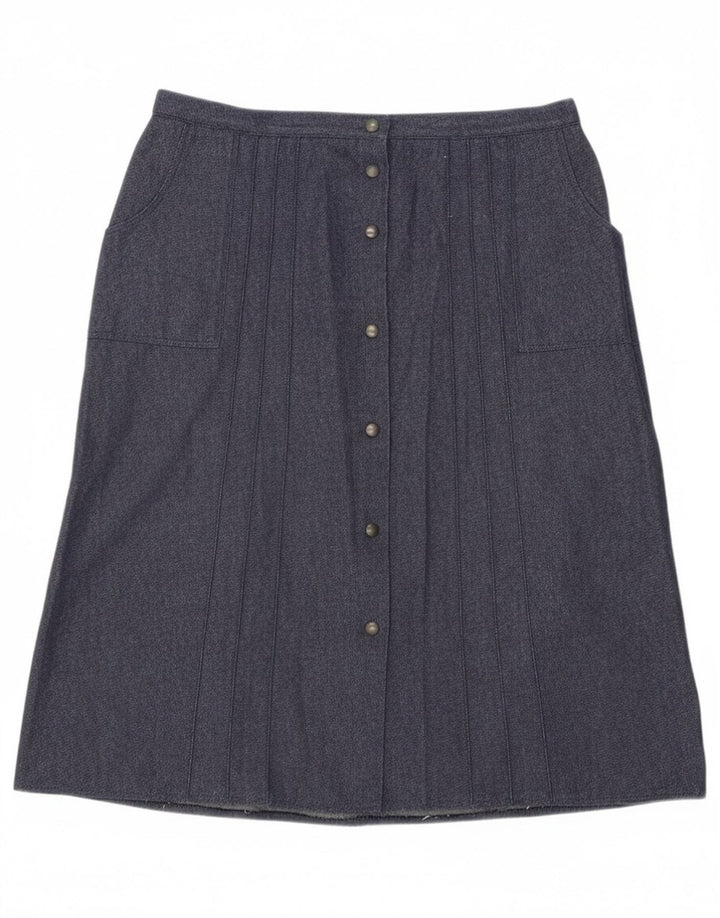 Vintage mujer A-Line falda W34 azul grande