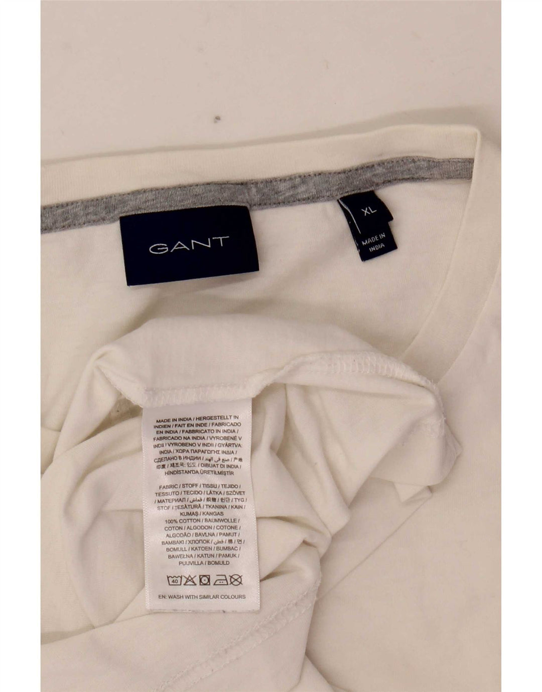Gant Camiseta Gráfica para Hombre Top XL Blanco Algodón