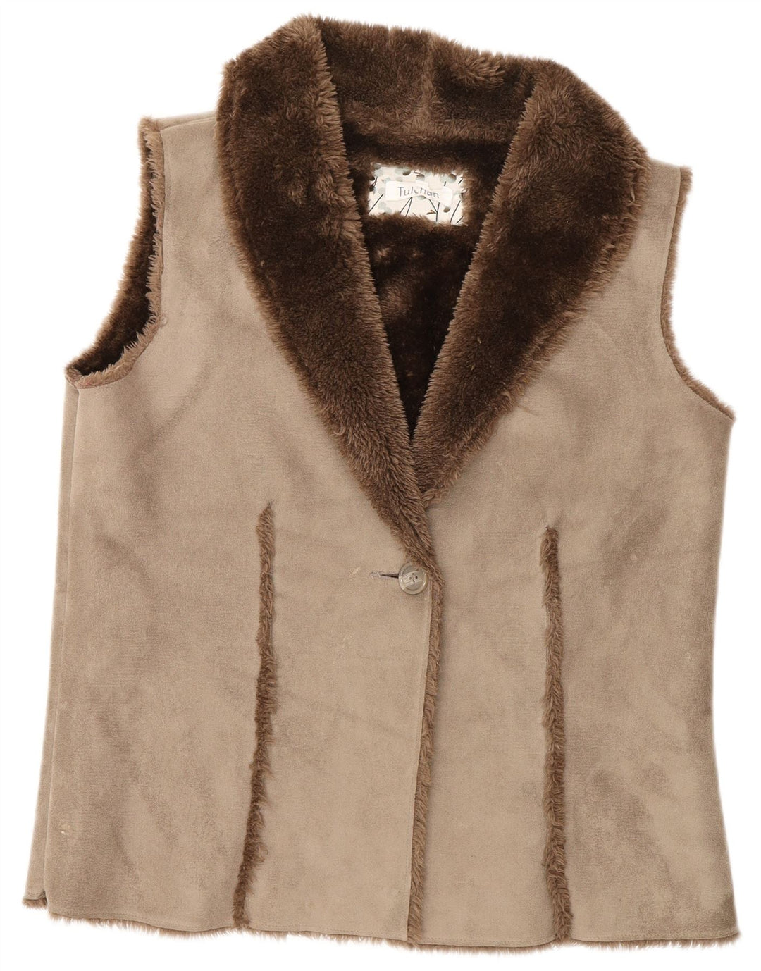 Tulchan Mujer Sherpa Gilet UK 44 Grande Poliéster Gris
