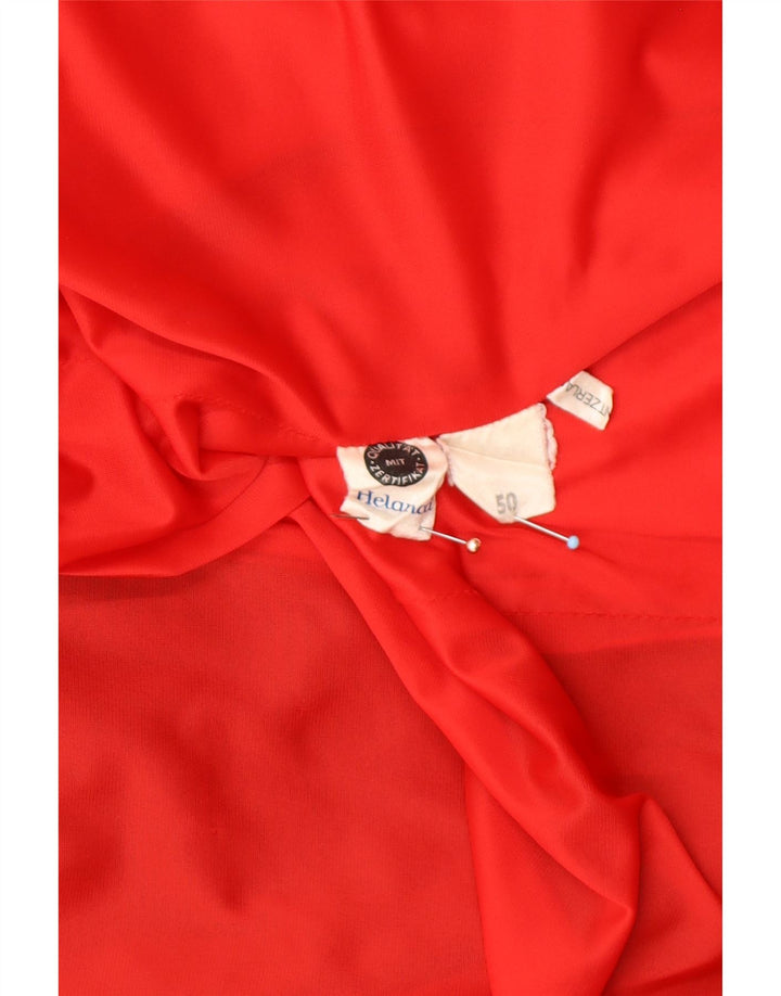 VINTAGE Hombres Chándal Top Chaqueta EU 50 Medio Rojo Colorblock Retro